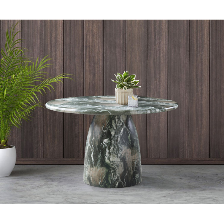 Wade Logan Chemene Finished Indoor Outdoor Concrete Dining Table Wayfair